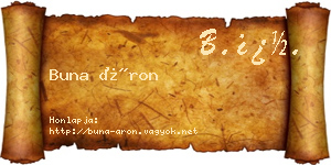 Buna Áron névjegykártya